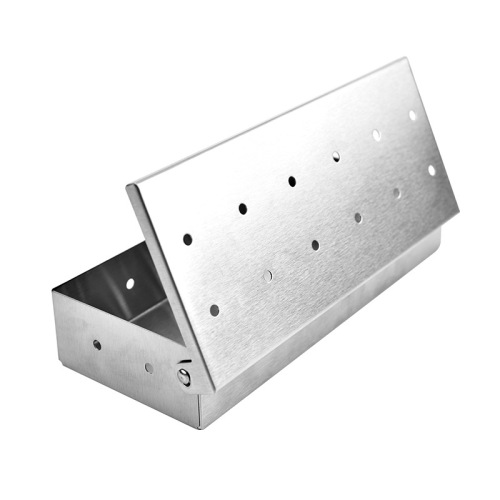 Stainless steel smoker box BBQ Smoker Box Wood chip barbecue smoker box Stainless steel twelve hole smoker box