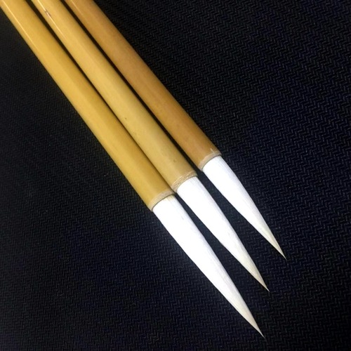 Goat hair brush with long peak for calligraphy and painting, large, medium, and small regular script goat hair and white cloud brushes