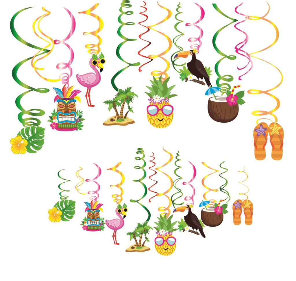 Amazon's Hot Hawaii Spiral Pendant party photograph prop Hawaii PVC Spiral Pendants goods in stock