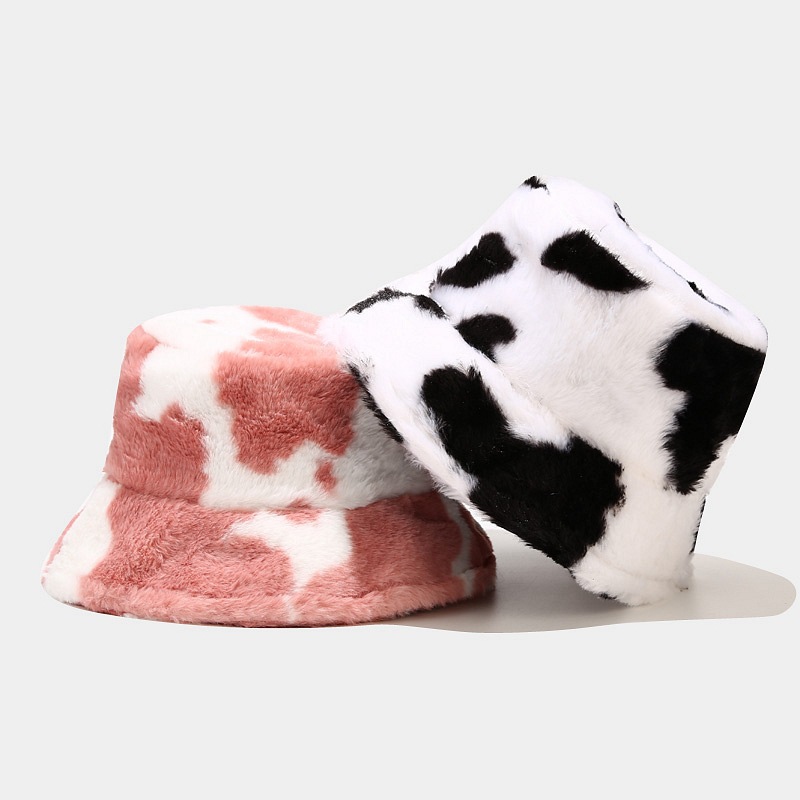 Women's Fashion Cow Pattern Wide Eaves Bucket Hat display picture 6