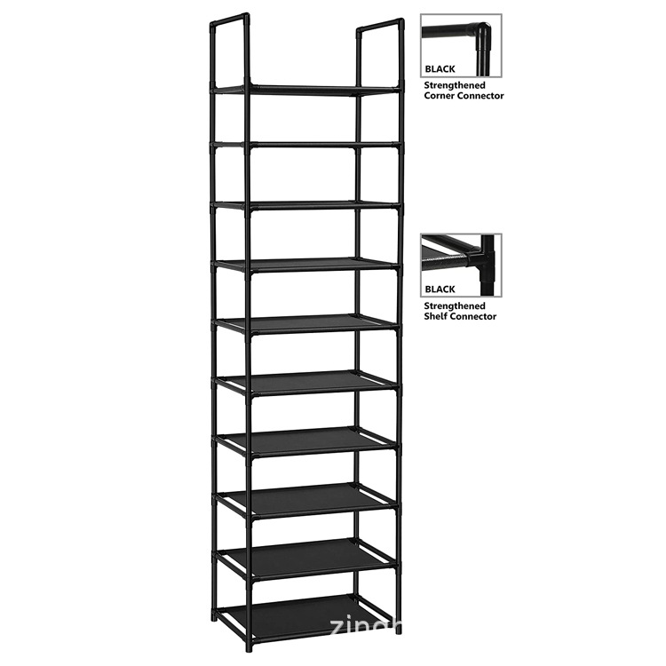 跨境電商十層簡易家居經(jīng)濟實惠型DIY組裝收納鞋架無紡布廠家直銷