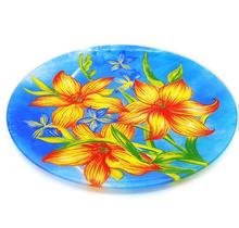 烤花热弯变形钢化玻璃盘