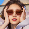 Fashionable milk tea, sunglasses, retro glasses solar-powered, 2020, city style, cat's eye, internet celebrity
