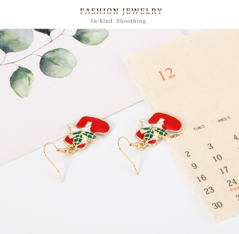 Wholesale Christmas Series Fashion Alloy Drip Boots Earrings For Women display picture 5