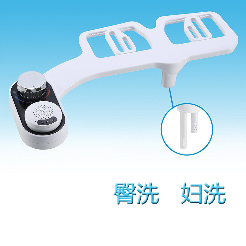 音乐妇洗器亚马逊外贸智能马桶盖不用电冲洗屁股坐便器盖板洁身器