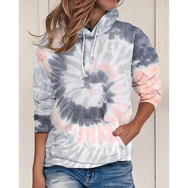 autumn and winter loose tie-dye printing casual long-sleeved sweatshirt  NSZH33917