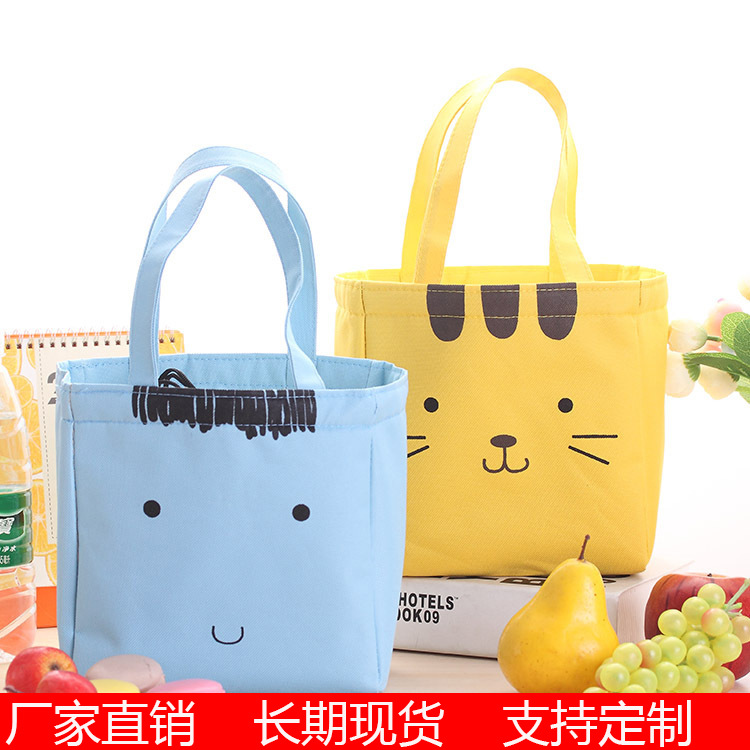 Manufactor Cartoon portable Cloth Hand carry Bento bag Lunch box bag go to work Lunch bag Large Pump belt Insulation package