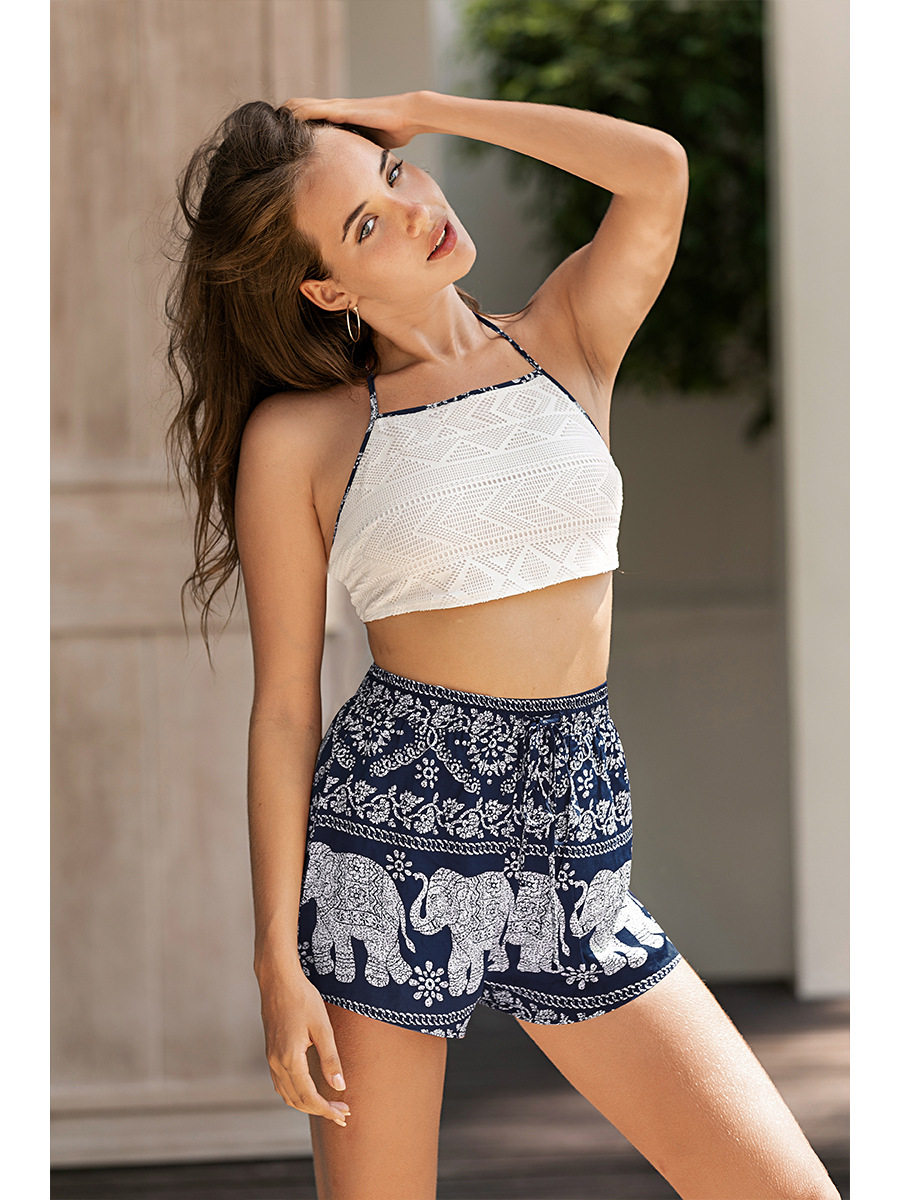 Summer New Halter Casual Shorts Set NSAL32423