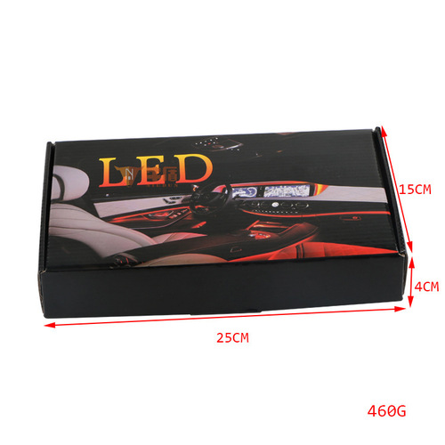 New Colorful Cold Light Atmosphere Lamp with Wireless Remote and Bluetooth App, 64-Color Car Interior Mood Lamp, Car Decorative Light