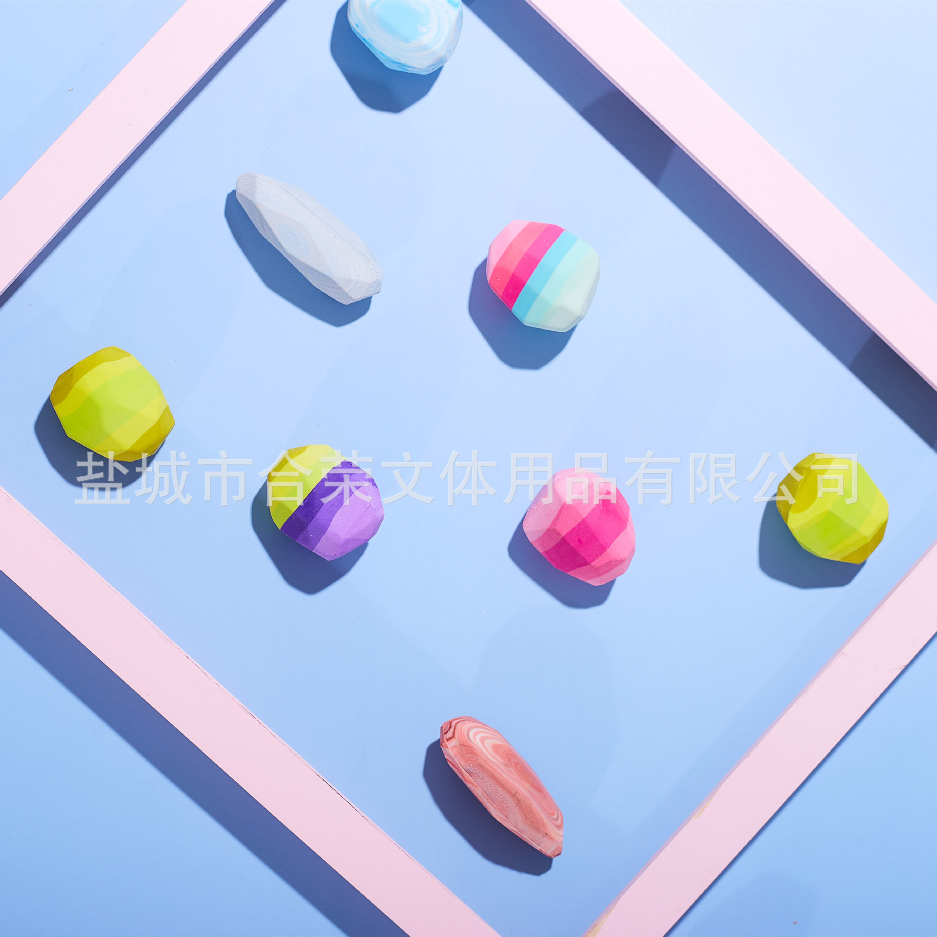 Cavar piedras de mármol coloridas piedras de guijarro serie de piedras de rayas fábrica de precios al por mayor