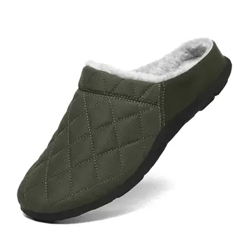 Cross border Amazon men's large cotton slippers indoor lazy shoes warm plush cotton slippers - ShopShipShake