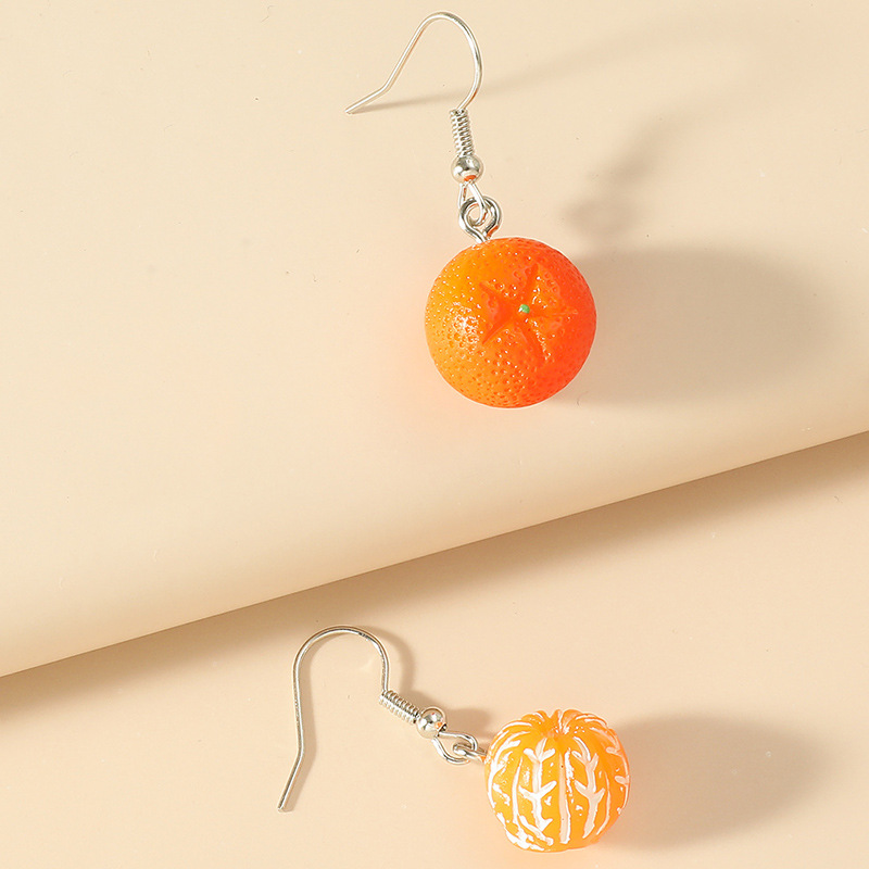 Minimalist Fun Creative Trendy Acrylic Drop Earrings Unique Niche Leaf Fruit Pendant Hooks Ear Jewelry_voghion.com