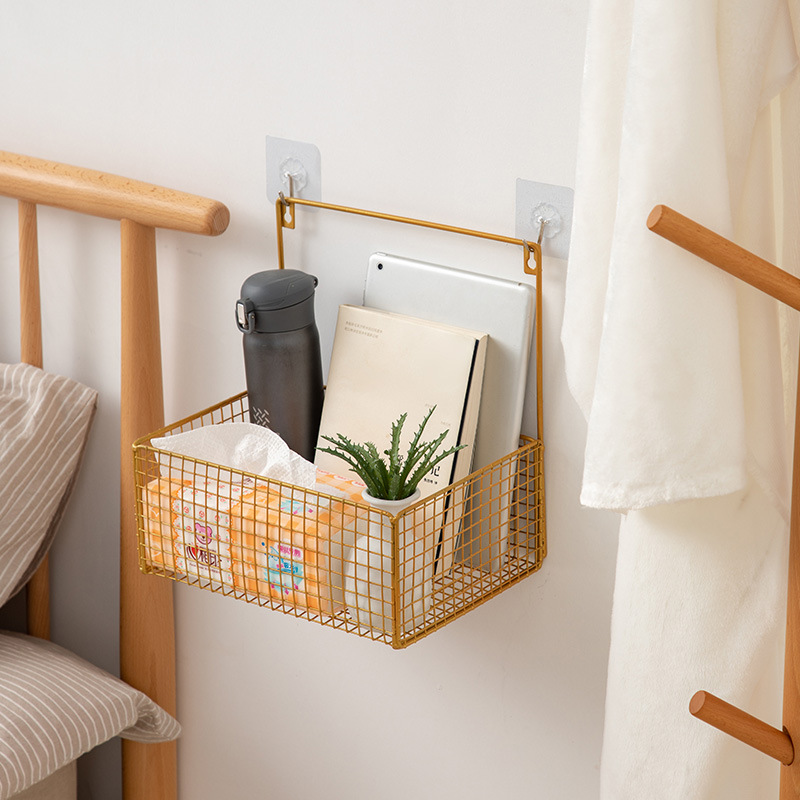 Estante de almacenamiento de pared directo de fábrica baño artículos de tocador sin ponche cocina condimento estante de almacenamiento de hierro multifuncional