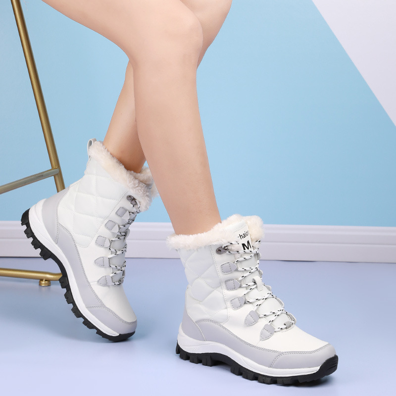 雪地靴女2020年新款防水短筒冬季保暖加厚馬丁靴加絨東北棉鞋女靴