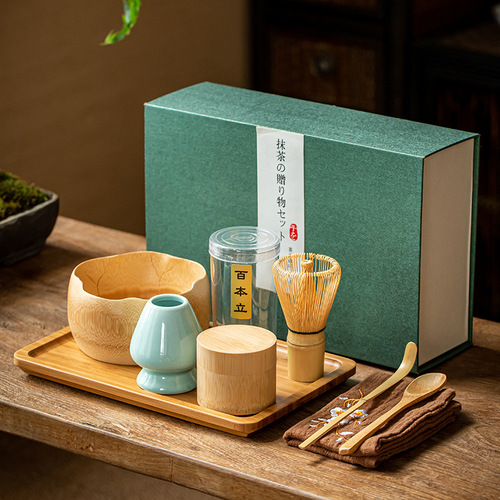 Tea whisk, matcha brush, hundreds of tea whisks, set, Song Dynasty tea-pointing matcha tea-making tool set, Japanese gift box