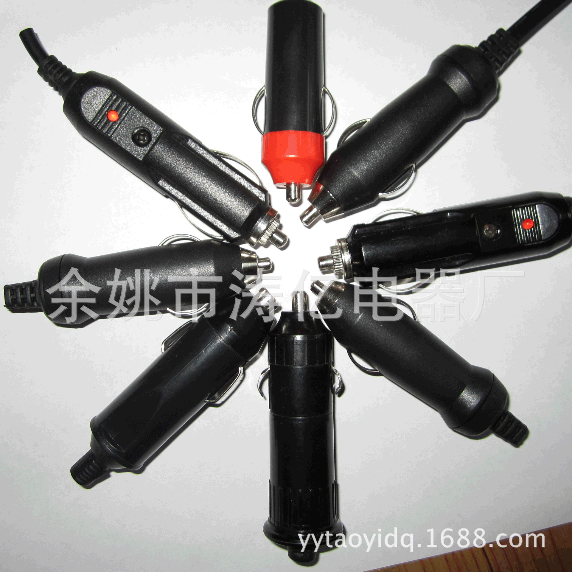 汽车点烟器插头转DC5.5*2.1电源线全铜1.2米12V车载设备供电线