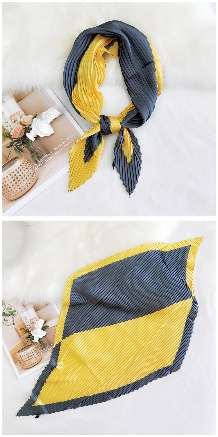 60g Weight Silk Scarf Classification Travel Occasion Polyester Material Spot, Stripe Pattern Spring&Summer Season Unisex Gender Sweet Style Khaki, Multicolor, Grey&Pink, Grey, Red, Green, Blue, Yellow, Black Color Unisex Sweet Spot Stripe Polyester Silk Scarf 12