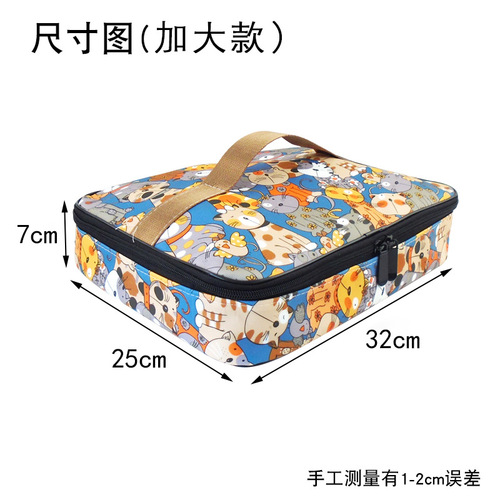 Cartoon lunch box bag Japanese style handbag office worker large lunch box bag simple and cute large capacity lunch bag