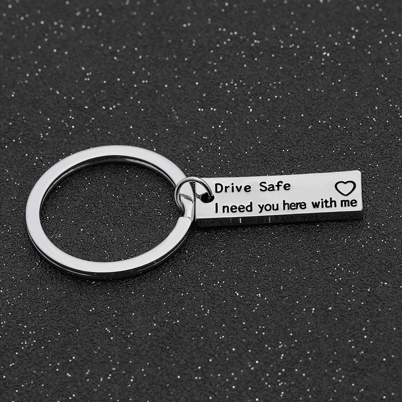 Fashion Explosion Keychain Letters Drive Safe I Needyouhere Safe Driving Keychain Accessories Wholesale Nihaojewelry display picture 5