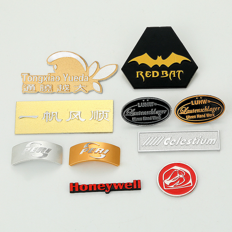 Metal Aluminum plates Security door Signage Wooden doors furniture cupboard Trademark Nameplate make logo OEM custom