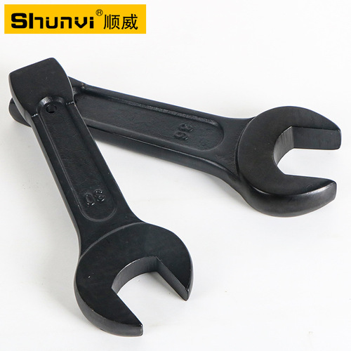 Manufacturer wholesale heavy-duty percussion wrench, plum blossom wrench, single-head straight handle open-end wrench, forged 41 46 65