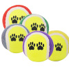 Pet tennis resistant bite rubber grinding teeth training dog ball spot wholesale paw print emoji dog toys