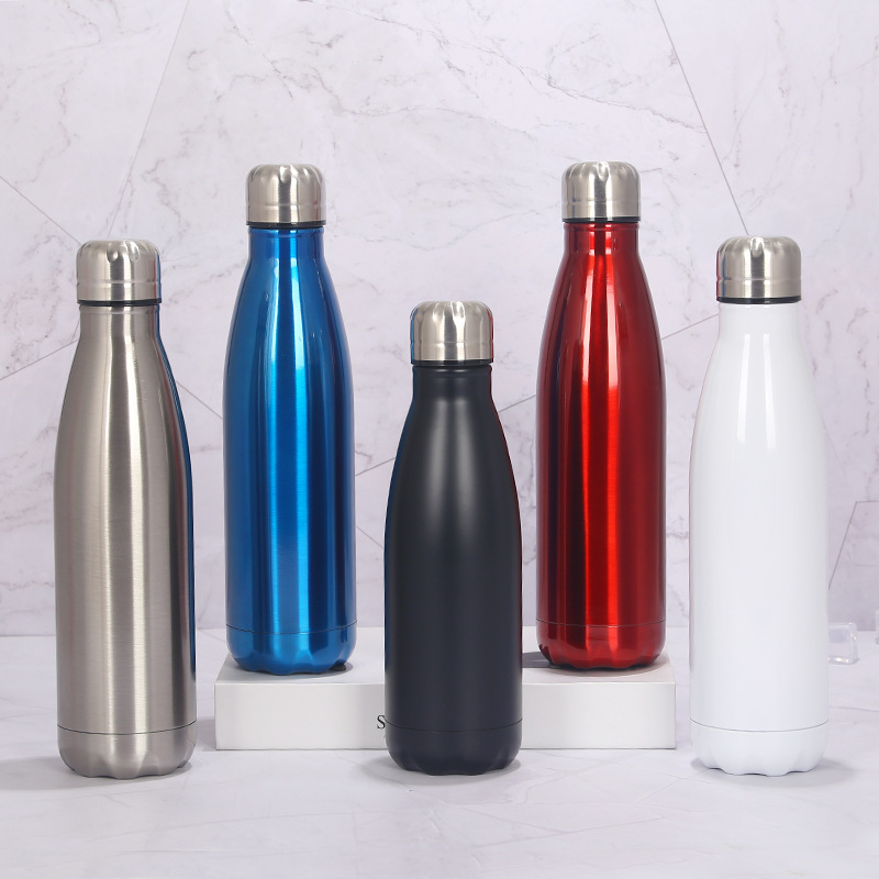 跨境外貿雙層不鏽鋼二代可樂瓶保溫杯車載運動保冷水子杯批發定制