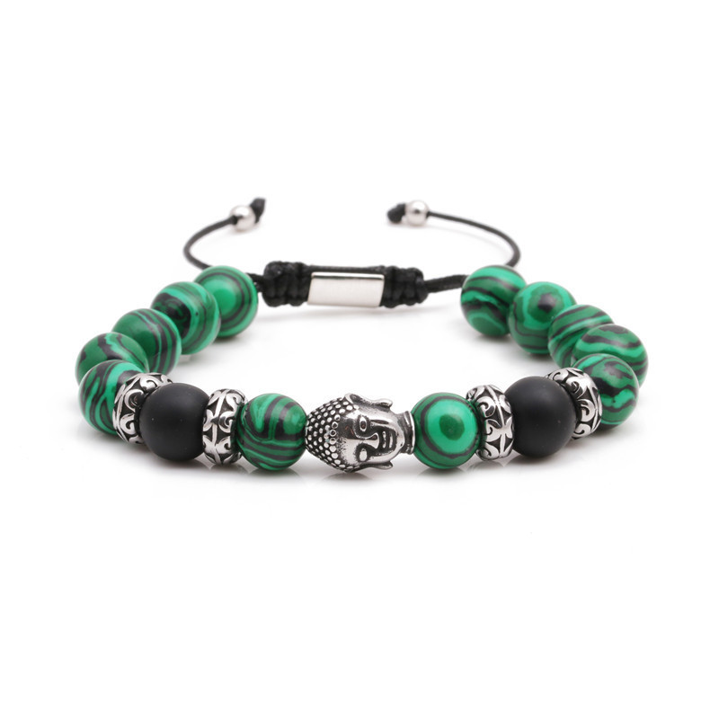 Fashion Bracelets Stainless Steel Woven Adjustable Buddha Head Bracelet display picture 24