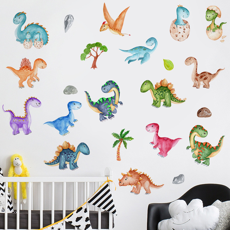 Cartoon Dinosaurier Welt Wandaufkleber Persnlichkeit Kinderzimmer Wanddekoration PVC abnehmbare Aufkleberpicture3
