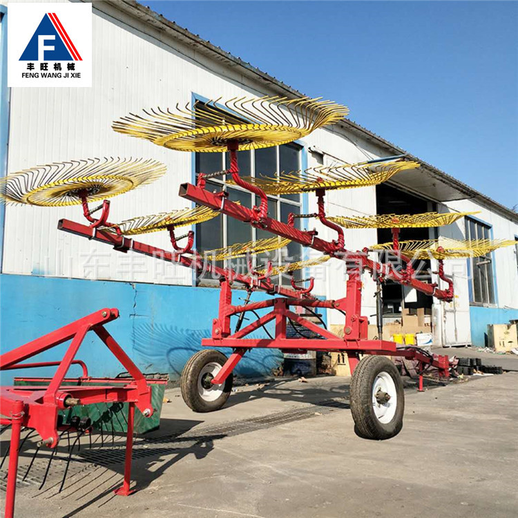 悬挂牵引式指盘搂草机 牵引旋转式搂草机  苜蓿秸秆指盘式集草机