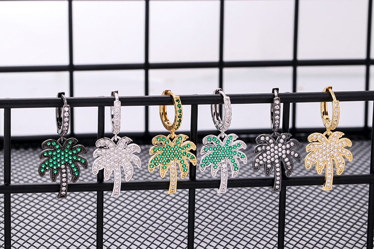 5g Weight Earrings Classification Fashion Geometric Diamond Copper Earrings