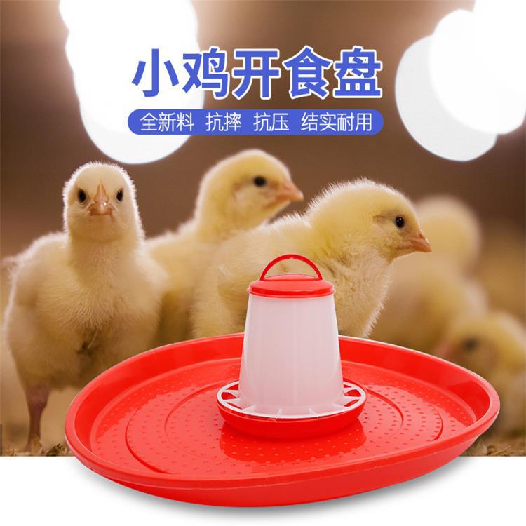 鸡苗定用大号圆形80开食盘底托小鸡喂食盘料桶垫鸭鹅养殖用品熟料|ms