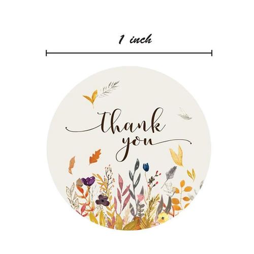 Wholesale cross-border 1 inch thank you stickers self-adhesive sticker labels 500 pcs/roll
