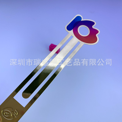 Shenzhen Manufactor Customized brass Etching Paint Metal bookmark customized personality Hollow originality Retro bookmark