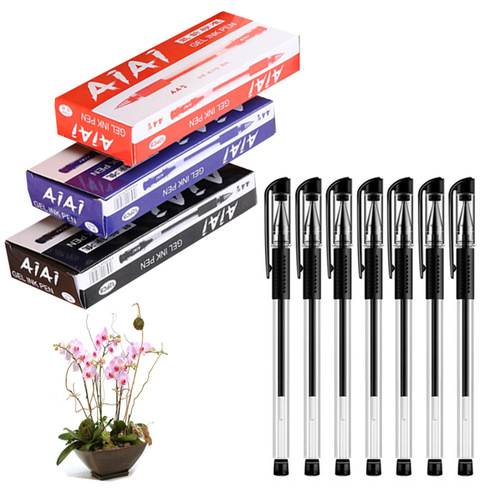Boxed European standard 0.5mm bullet gel pen business office student stationery water-based exam signature writing pen