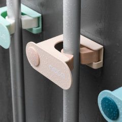 廁所免打孔拖把架掃把夾掛鈎家用衛生間壁掛式拖把夾多功能置物架