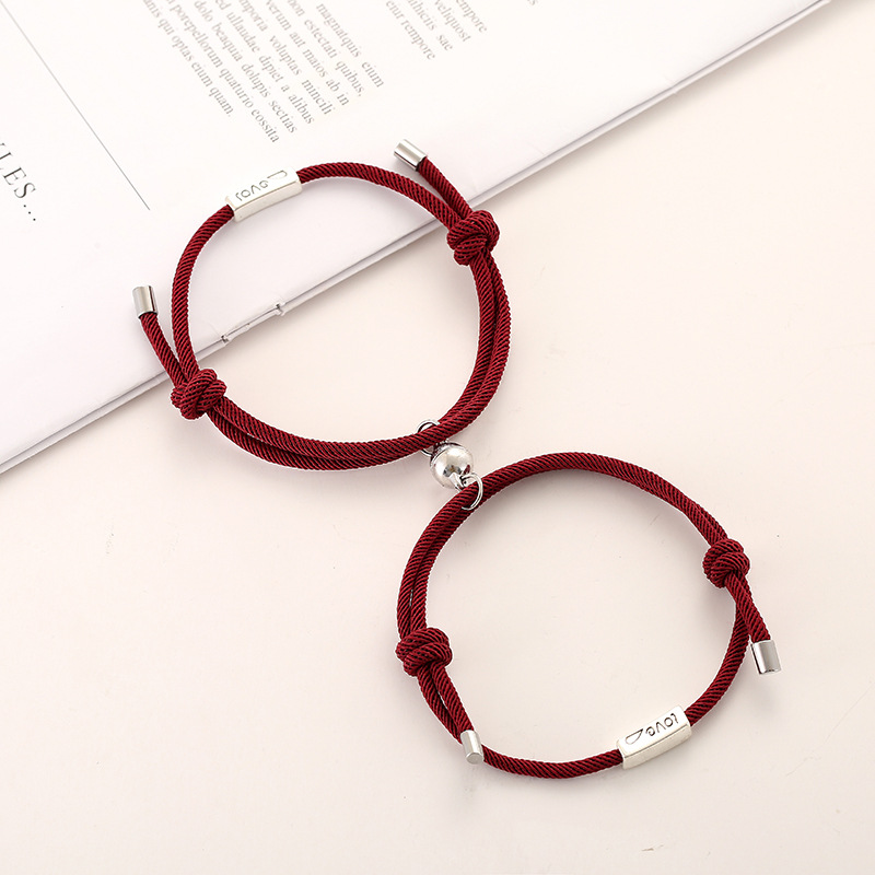 Wholesale Jewelry Rope Alloy Heart Couple Bracelet Nihaojewelry display picture 7