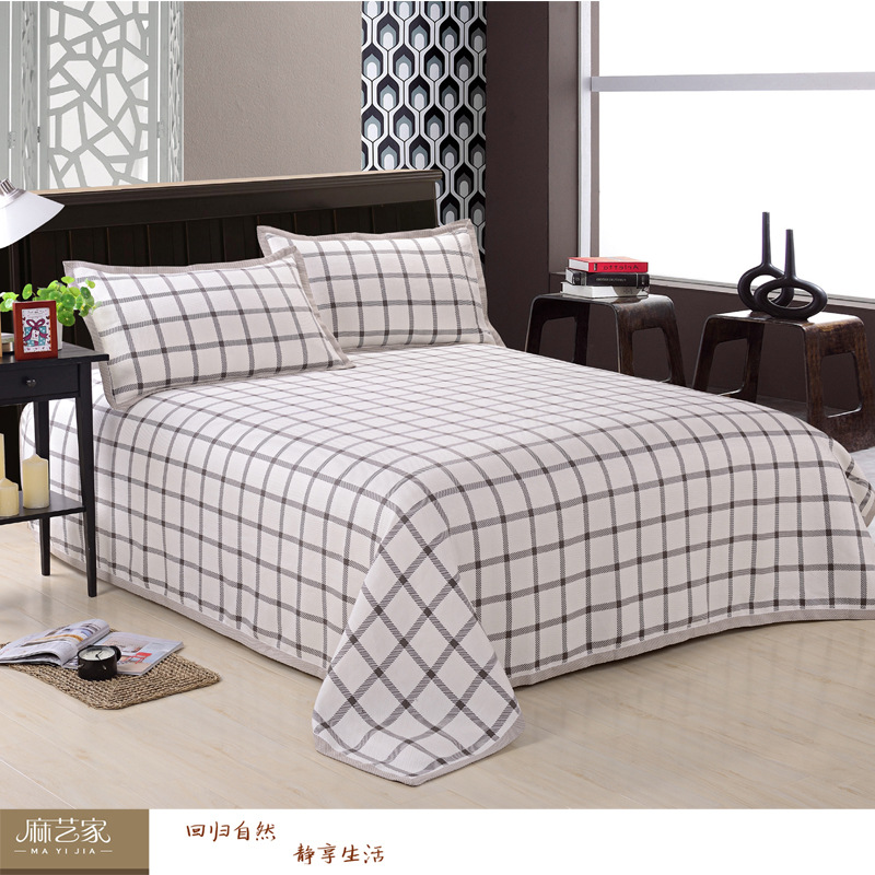 亞麻涼席 麻藝家歐陸風情款32支亞麻涼席套件220*240CM套件枕套