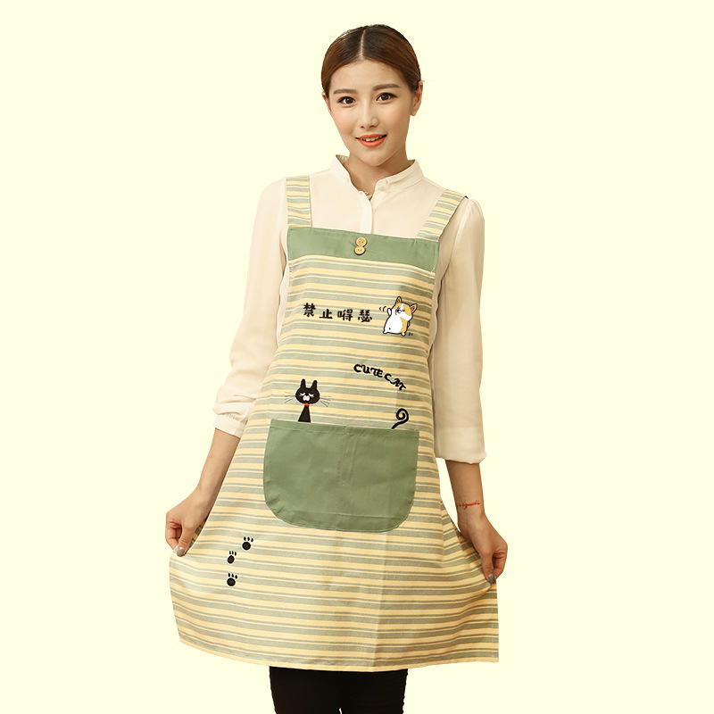 Delantal de cocina falda del hogar anti-incrustante moda de las mujeres lindo estilo coreano japonés hogar hombres adultos trabajo logotipo personalizado