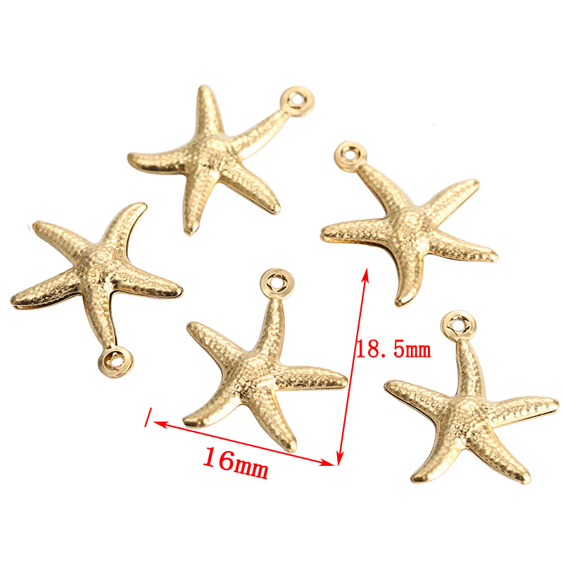 200g Weight Charms, Jewelry Accessories Classification 1 Piece Quantity Stainless Steel Material 1 Piece Stainless Steel Starfish