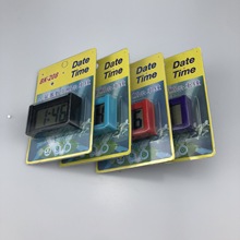 汽车用品 新品 车载电子时钟 黏贴式电子时钟  液晶数字时钟