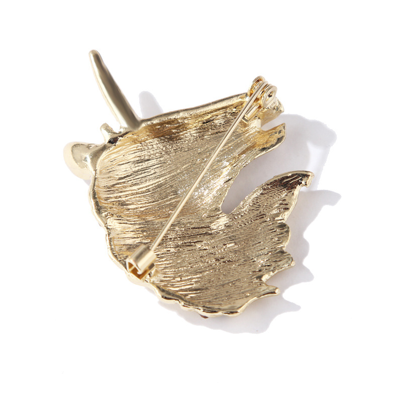 yeni tek boynuzlu at başı masal tarzı romantik kız emaye elmas damla yağ broş korsaj nokta_voghion.com