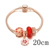 Golden bracelet, decorations, accessory, simple and elegant design, pink gold, European style, flowered