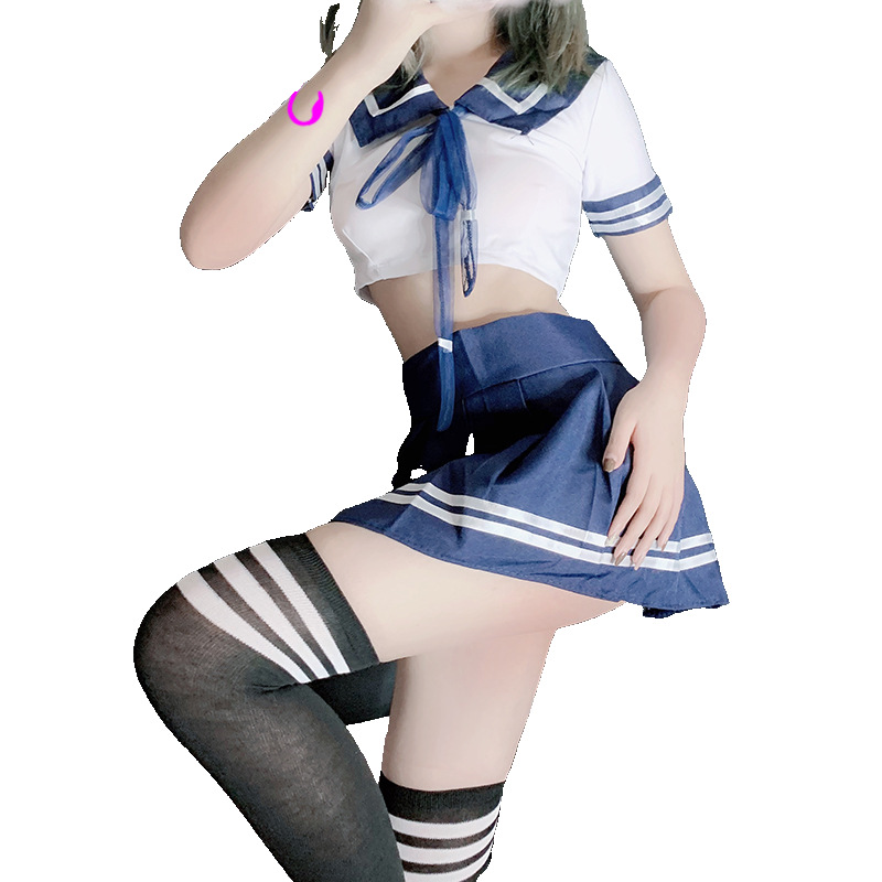 Ropa interior sexy de las mujeres lindo estudiante puro desgaste más tamaño sexy minifalda tentación uniforme traje