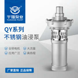 不锈钢潜水泵海水大流量油浸式潜水电泵304材质耐腐蚀QY型油浸泵
