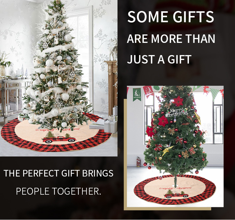 عيد الميلاد شجرة تنورة منقوشة النسيج عيد الميلاد شجرة أسفل اللباس ساحة شجرة شجرة الملابس display picture 5