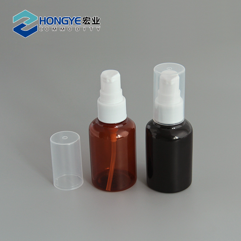 小额批发50ML全透明塑料粉泵瓶鸟嘴粉泵按压瓶乳液瓶化妆水分装瓶