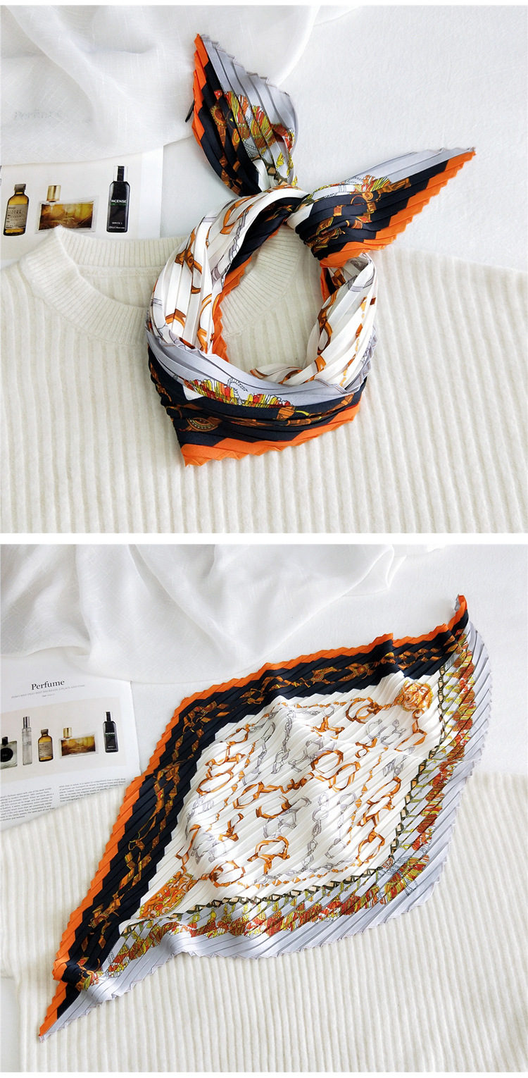 Korean Square Silk Scarf display picture 20