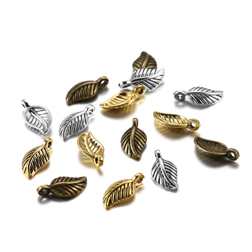 Alloy leaves mobile phone case patch hanging piece diy alloy accessories hair accessories jewelry metal metal leaves