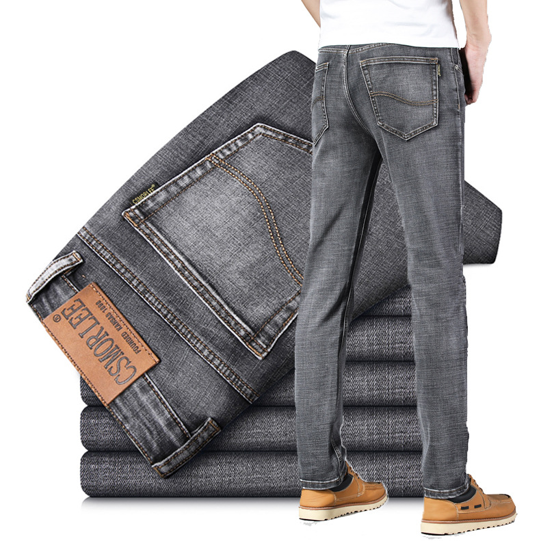 Pantalon jeans Lee gris coupe droite  - Ref 3426636 Image 5